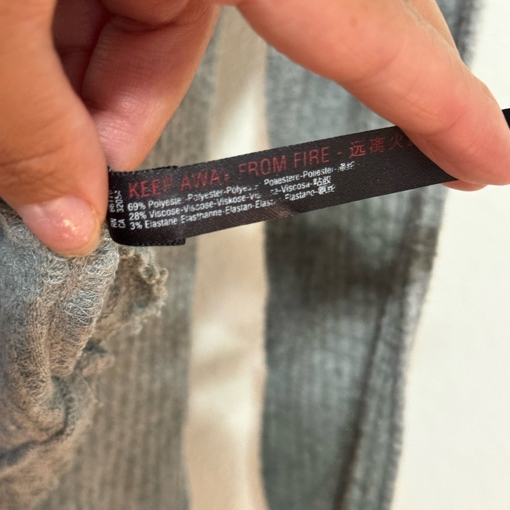 Urban Outfitters Out From Under oversized waffle knit thermal size small grey - Picture 5 of 9